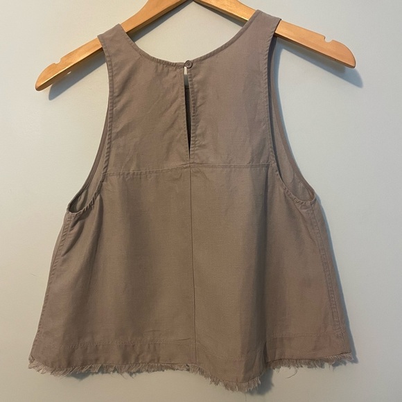 Aritzia Wilfred Linen Blend Blouse Grey - Picture 2 of 7